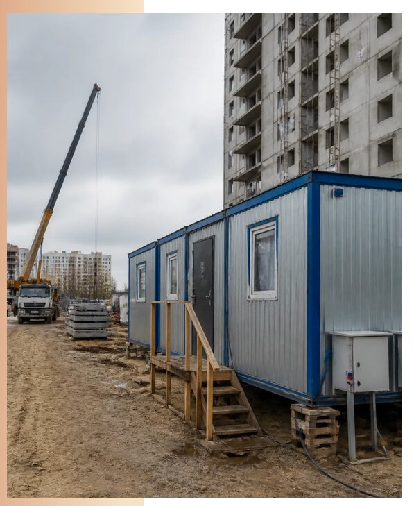 Аренда строительных вагончиков для рабочих в Перми